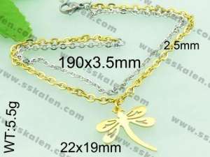 Stainless Steel Gold-plating Bracelet  - KB60759-Z