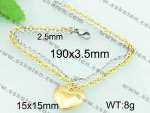 Stainless Steel Gold-plating Bracelet  - KB60760-Z