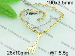 Stainless Steel Gold-plating Bracelet  - KB60763-Z