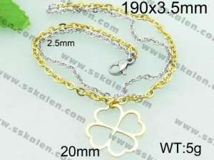 Stainless Steel Gold-plating Bracelet  - KB60764-Z