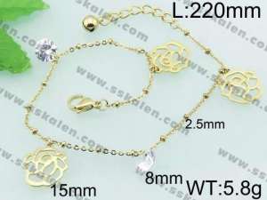  Stainless Steel Gold-plating Bracelet  - KB60871-YJ