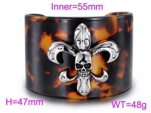 Stainless Skull Bangle - KB60936-BD