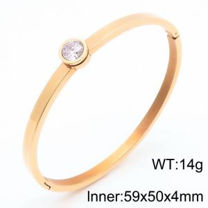 Stainless Steel Rose Gold-plating Bangle - KB60941-K