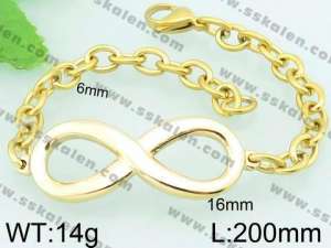 Stainless Steel Gold-plating Bracelet  - KB61021-Z