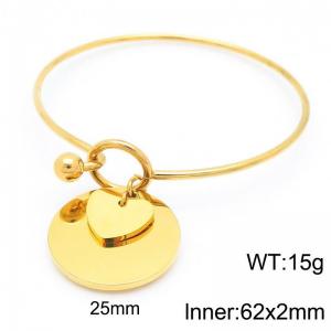 Stainless Steel Gold-plating Bangle - KB61120-Z