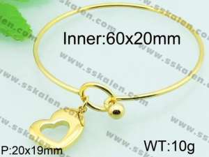  Stainless Steel Gold-plating Bangle - KB61121-Z