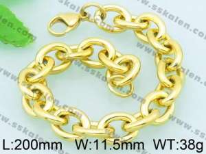 Stainless Steel Gold-plating Bracelet  - KB61129-Z