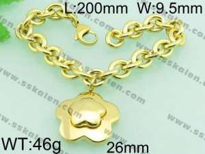  Stainless Steel Gold-plating Bracelet  - KB61328-Z