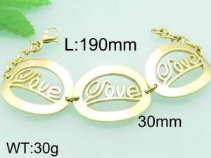  Stainless Steel Gold-plating Bracelet  - KB61474-Z