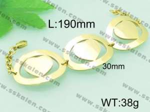 Stainless Steel Gold-plating Bracelet  - KB61483-Z