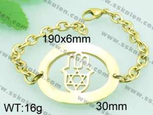 Stainless Steel Gold-plating Bracelet  - KB61493-Z
