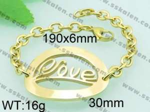  Stainless Steel Gold-plating Bracelet  - KB61495-Z