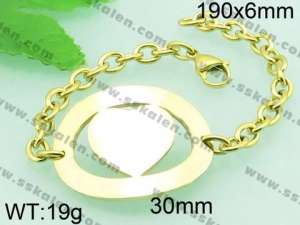  Stainless Steel Gold-plating Bracelet  - KB61498-Z
