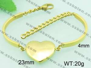 Stainless Steel Gold-plating Bracelet  - KB61503-Z