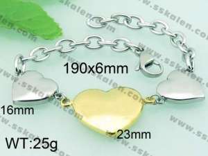 Stainless Steel Gold-plating Bracelet  - KB61507-Z