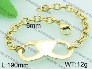 Stainless Steel Gold-plating Bracelet  - KB61512-Z