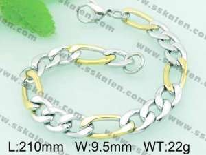 Stainless Steel Gold-plating Bracelet - KB61614-Z