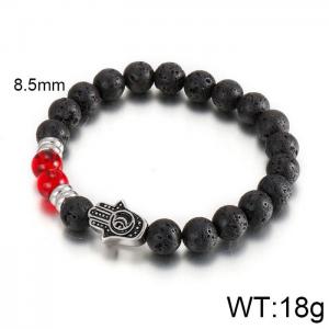 Stainless Steel Stone Bracelet - KB61649-BD