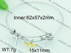 Stainless Steel Gold-plating Bangle - KB61776-Z