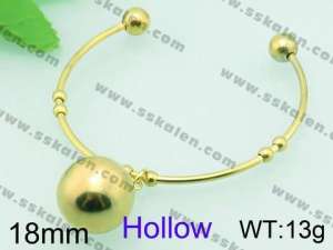 Stainless Steel Gold-plating Bangle - KB61848-Z