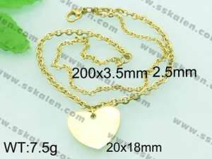Stainless Steel Gold-plating Bracelet - KB61853-Z