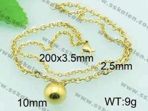 Stainless Steel Gold-plating Bracelet - KB61857-Z