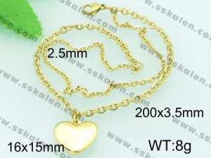 Stainless Steel Gold-plating Bracelet - KB61860-Z