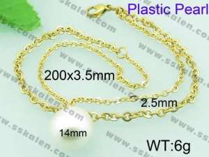 Stainless Steel Gold-plating Bracelet - KB61862-Z
