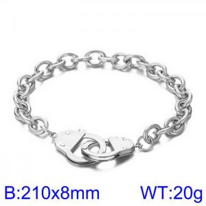 Handcuffs splicing O-chain set, personalized stainless steel bracelet - KB61863-Z