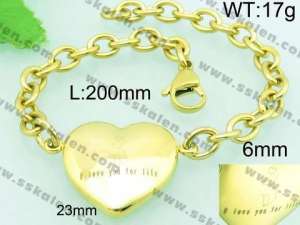 Stainless Steel Gold-plating Bracelet - KB61866-Z