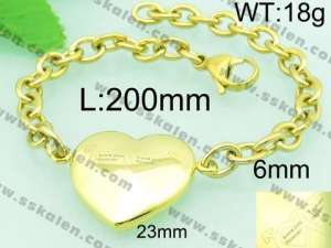 Stainless Steel Gold-plating Bracelet - KB61870-Z