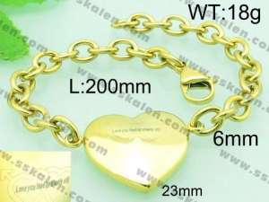 Stainless Steel Gold-plating Bracelet - KB61874-Z