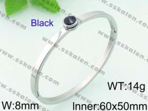 Stainless Steel Stone Bangle - KB61996-K