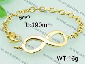 Stainless Steel Gold-plating Bracelet - KB62020-Z