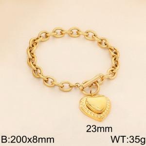 Stainless Steel Stone Bracelet - KB62132-Z