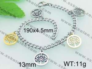 Stainless Steel Gold-plating Bracelet - KB62469-Z