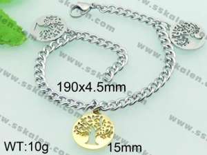 Stainless Steel Gold-plating Bracelet - KB62477-Z