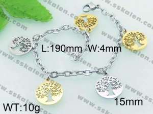 Stainless Steel Gold-plating Bracelet - KB62482-Z