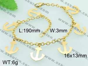 Stainless Steel Gold-plating Bracelet - KB62497-Z