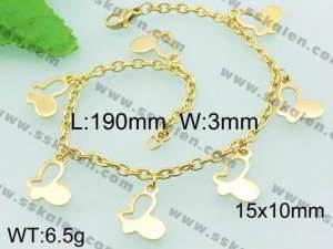 Stainless Steel Gold-plating Bracelet - KB62501-Z