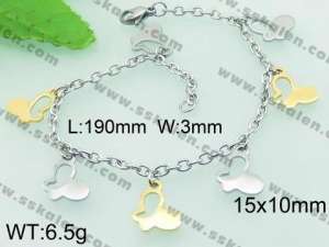 Stainless Steel Gold-plating Bracelet - KB62502-Z