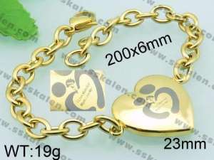 Stainless Steel Gold-plating Bracelet - KB62643-Z