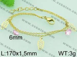 Stainless Steel Gold-plating Bracelet - KB62697-YJ