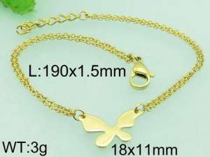 Stainless Steel Gold-plating Bracelet - KB62698-YJ