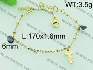 Stainless Steel Gold-plating Bracelet - KB62704-YJ
