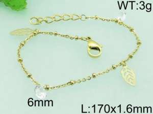 Stainless Steel Gold-plating Bracelet - KB62705-YJ