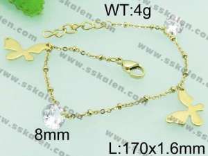Stainless Steel Gold-plating Bracelet - KB62708-YJ
