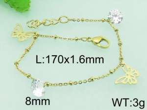 Stainless Steel Gold-plating Bracelet - KB62716-YJ