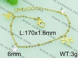 Stainless Steel Gold-plating Bracelet - KB62719-YJ