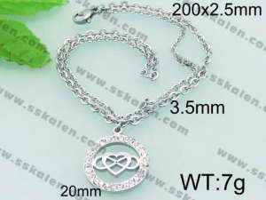 Stainless Steel Stone Bracelet - KB62846-Z